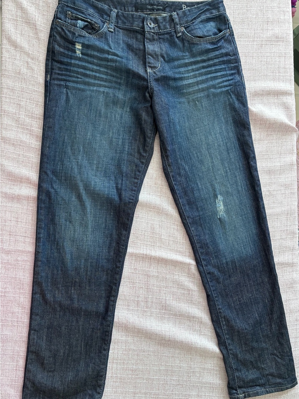 Calvin Klein Distressed Mid-Rise Straight Women’s Jeans Size 10 / 30